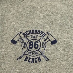 Rehoboth Beach Fire Dept Gray Crewneck Sweatshirt Size Medium Unisex